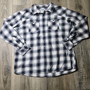 Ariat‎ Shirt Mens XXL Retro Fit Plaid Flannel Button Down Rodeo Cowboy Western